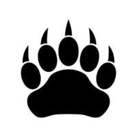 A black bear paw print on a white background vector