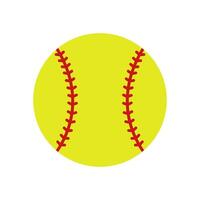 A softball ball is shown on a white background vector