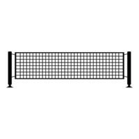 A black and white illustration of a tennis net vector
