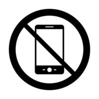 No phone sign on white background vector