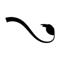 A black and white illustration of a leaf vector