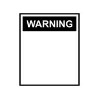 Warning sign on white background illustration vector