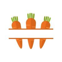 Carrots on a white background with a banner vector