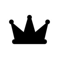 A black crown icon on a white background vector