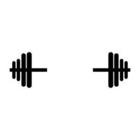 Two dumbbells on a white background vector
