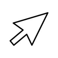 A black and white line drawing of a mouse pointing to the left vector