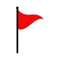 Red flag icon vector