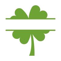 A green shamrock with a blank space for a name vector