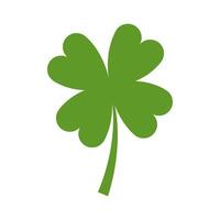 A four leaf clover is shown on a white background vector