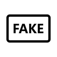 Fake sign on white background vector