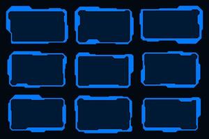 Frame HUD technology futuristic interface design element. vector
