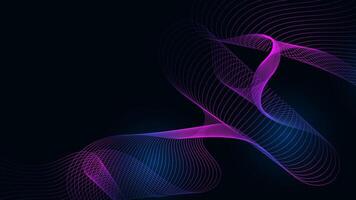 Digital line wave sci fi technology network concept adstract blue light background. vector