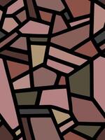 Muted Pastel Color Blocking Seamless Pattern with Black Outlines in a Powdery Palette vector