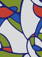seamless abstract pattern with blue outline vector