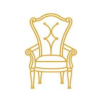 Elegant Gold Accent Chair for Chic Decor vector