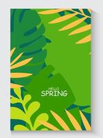 spring summer brochure template background vector
