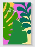 greeting card poster summer or spring background vector
