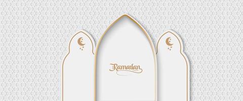 ramadan kareem poster or card with copy space for text vector