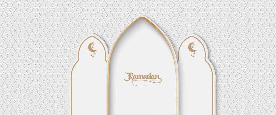 ramadan kareem poster or card with copy space for text