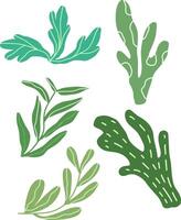 Various designed leaves design for templates. vector