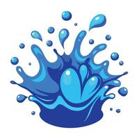 Vibrant Blue Water Splash with Realistic Droplets for Refreshing Visuals vector