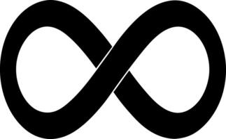 Black Infinity Sign Design - A Classic Representation of Forever and Unending Cycles vector