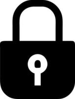 High-Security Lock Symbol Design vector