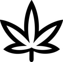 Botanical Cannabis Leaf Icon Representation vector