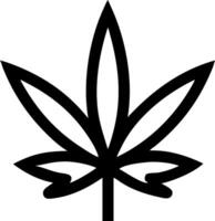 Classic Cannabis Leaf Icon Design vector