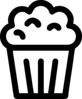 Fun Popcorn Icon Representation vector