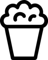 Popcorn Icon Symbol Set vector