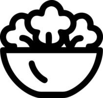 Minimalist Salad Icon Concept vector