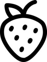 Strawberry with Leaves Icon Design vector