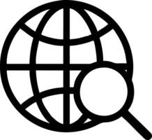 Globe and Search Design Set vector