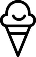 Classic Ice Cream Cone Icons for Nostalgic and Retro Themes vector