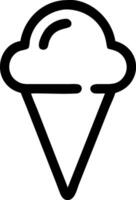 Flat Design Ice Cream Cone Symbols for Graphic and UI Design vector