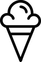 Ice Cream Cone Icon Set for Summer and Dessert Themes vector