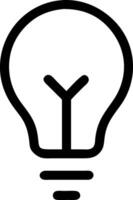 Sleek Light Bulb Icons for Inspiration and Smart Thinking vector