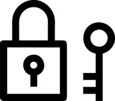 Flat Design Lock and Key Symbols for Illustrations and Apps vector