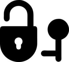 Minimalist Lock and Key Icon Collection for UI and Web Design vector