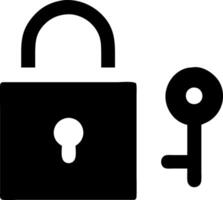 Lock and Key Icon Set for Security and Protection Themes vector