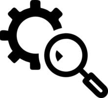 Minimalist Search and Gear Icons for Digital and UI Interfaces vector