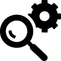 Sleek Magnifier and Gear Icon Collection for Web and Apps vector