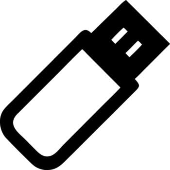Sleek USB Flash Drive Symbols for Data and Connectivity Graphics vector