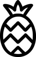 Monochrome Pineapple Icons for Graphic Design vector