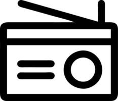 Monochrome Radio Icons for Graphic Design vector