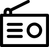 Radio Icon Set for Communication and Entertainment Designs vector