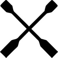 Dynamic Rowing Oars Icons for Adventure and Exploration vector