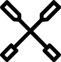 Flat Design Rowing Oars Symbols for Digital Applications vector