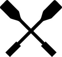 Monochrome Rowing Oars Icons for Graphic Design vector